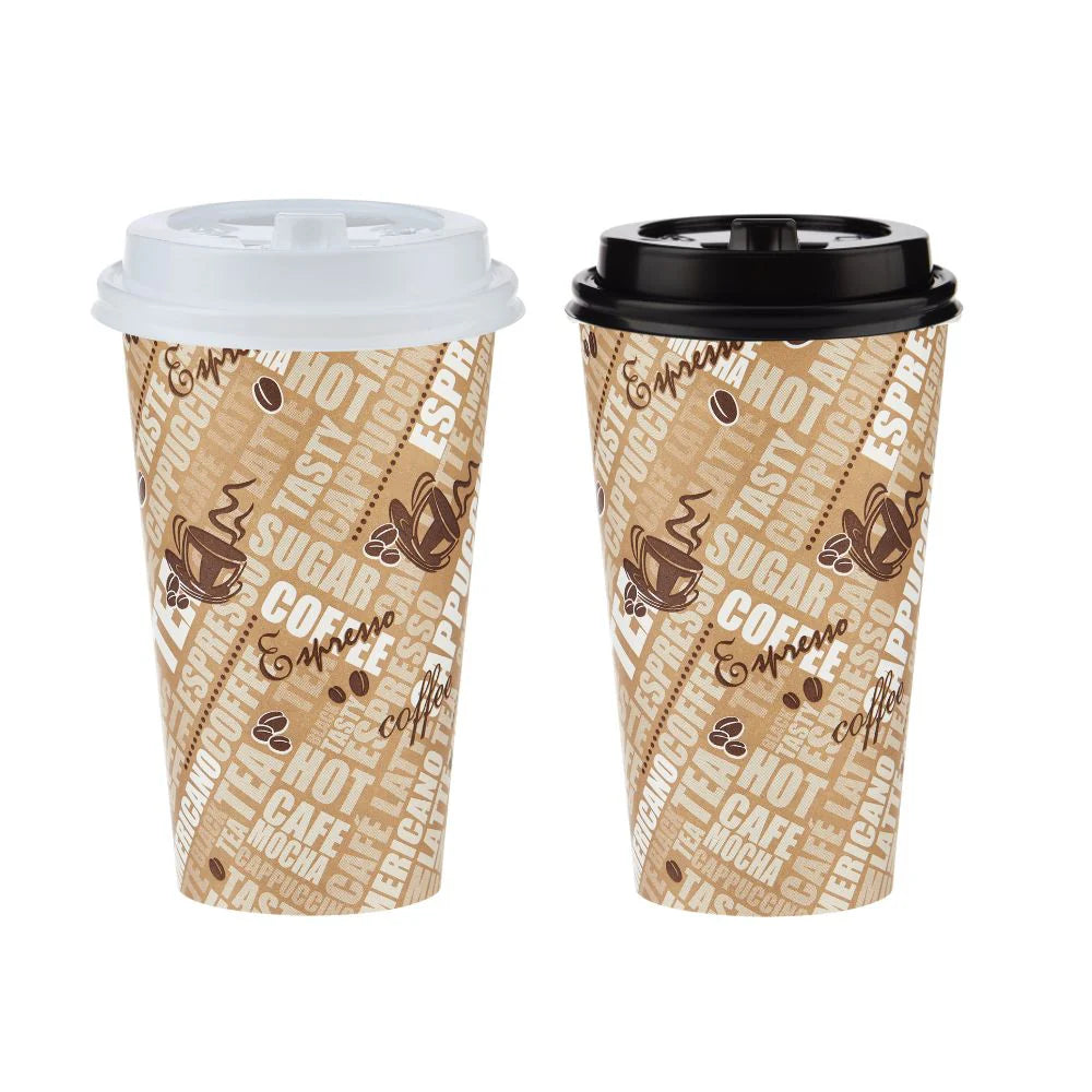 1000 Pieces 16 Oz Printed Single Wall Paper Cups